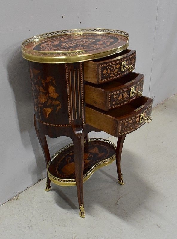 Small Inlaid Chiffonnière Commode, Rosewood, Louis XV / Louis XVI Transition Style, 19th photo Furniture