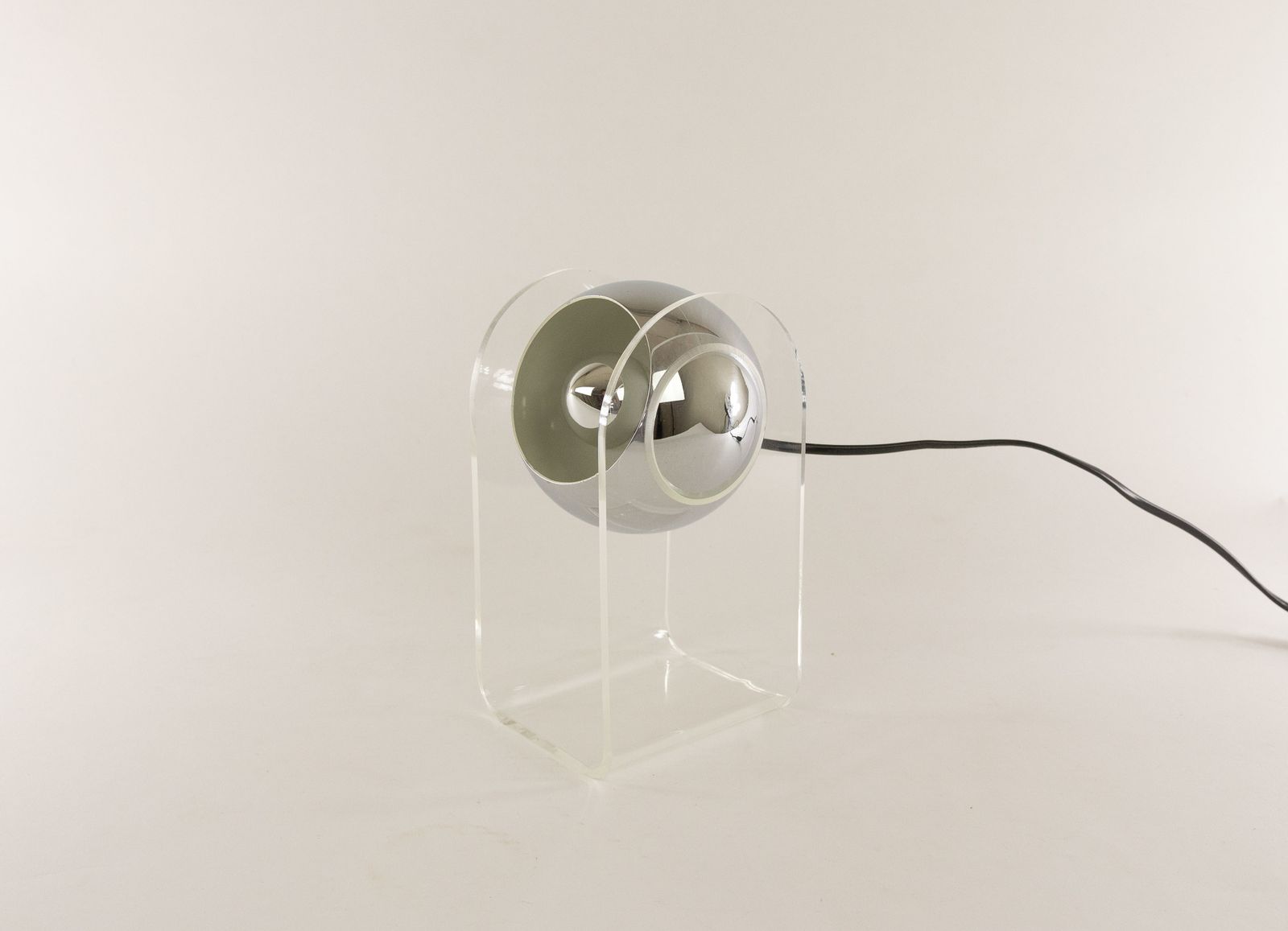 Perspex With Chrome Sphere Table Lamp Sensorette By Insta Gmbh photo 280.0