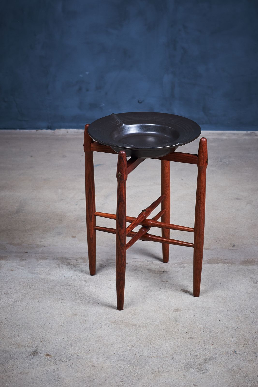 Rosewood Ashtray/Flower Table By Poul Hundevad For Vamdrup