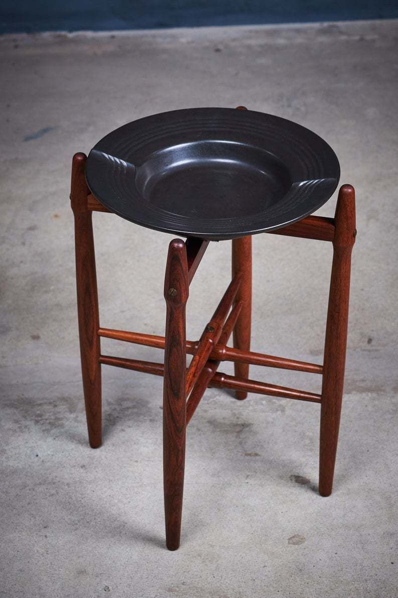 Rosewood Ashtray/Flower Table By Poul Hundevad For Vamdrup photo 788.0