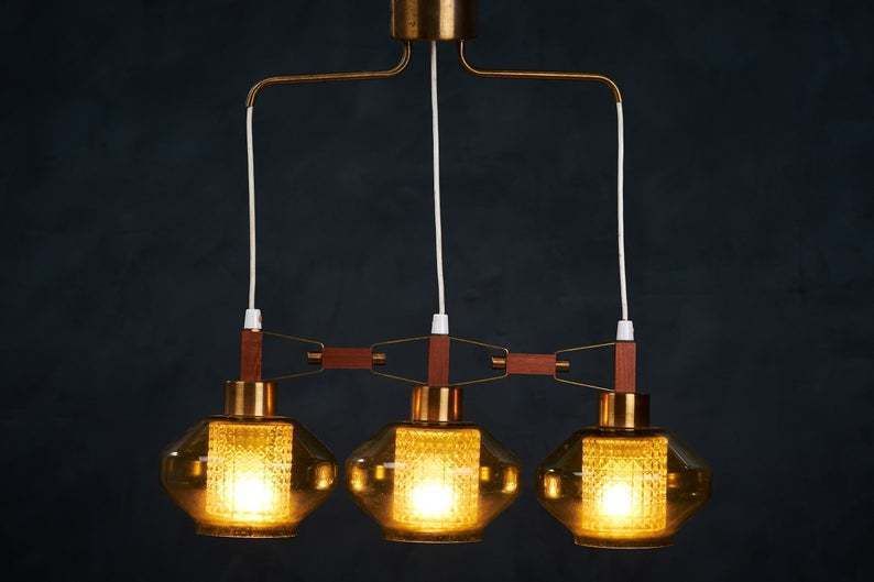 Vintage Glass Pendant By Carl Fagerlund, 1960s photo for sale