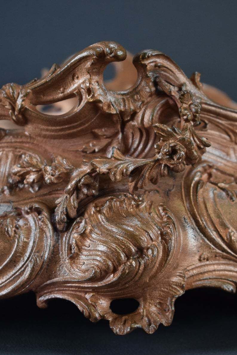 Rococo French Angels Centerpiece Jardiniere Copper Finish photo for sale