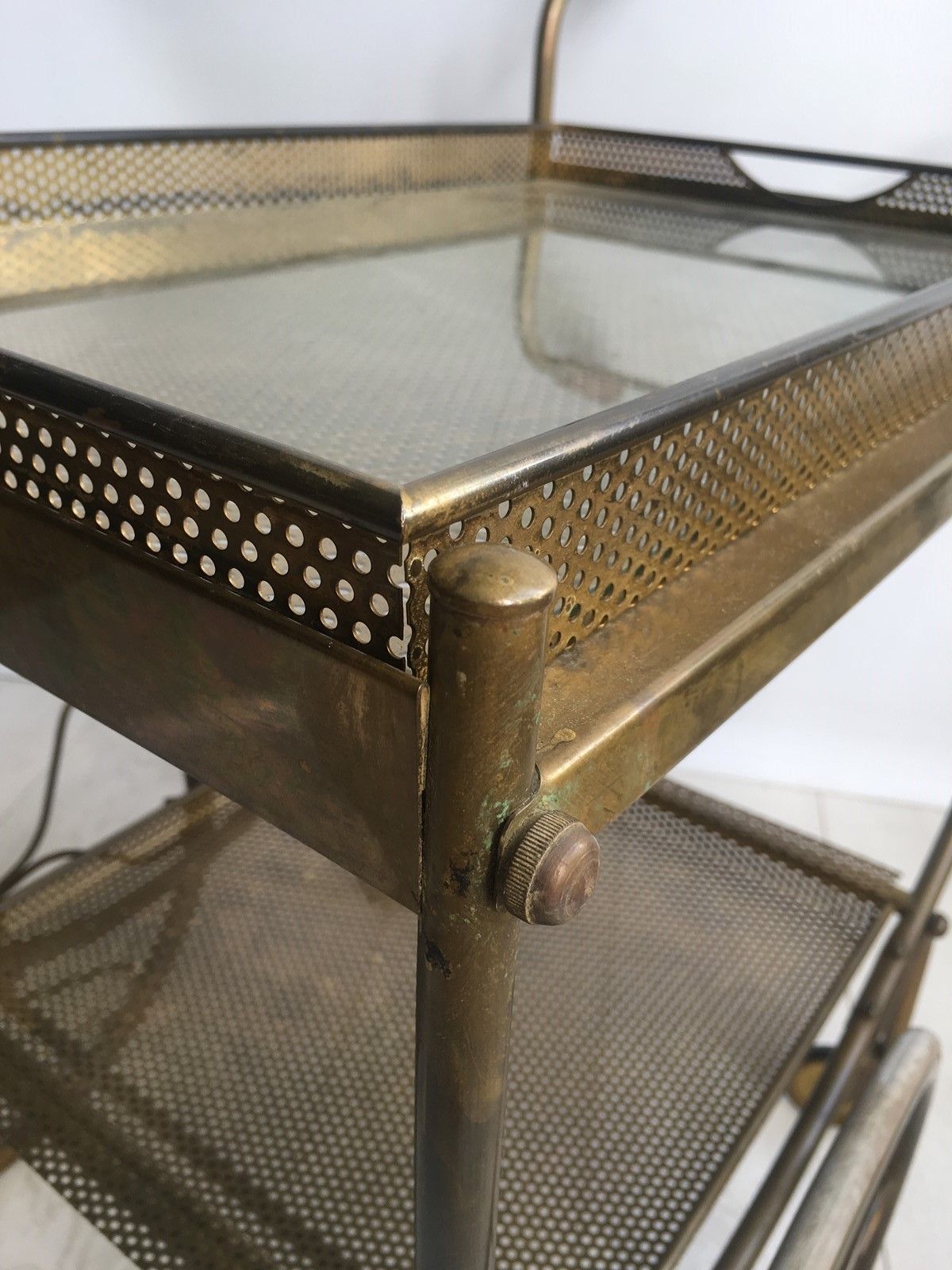 Midcentury Brass Bar Cart By Josef Frank photo 950.0