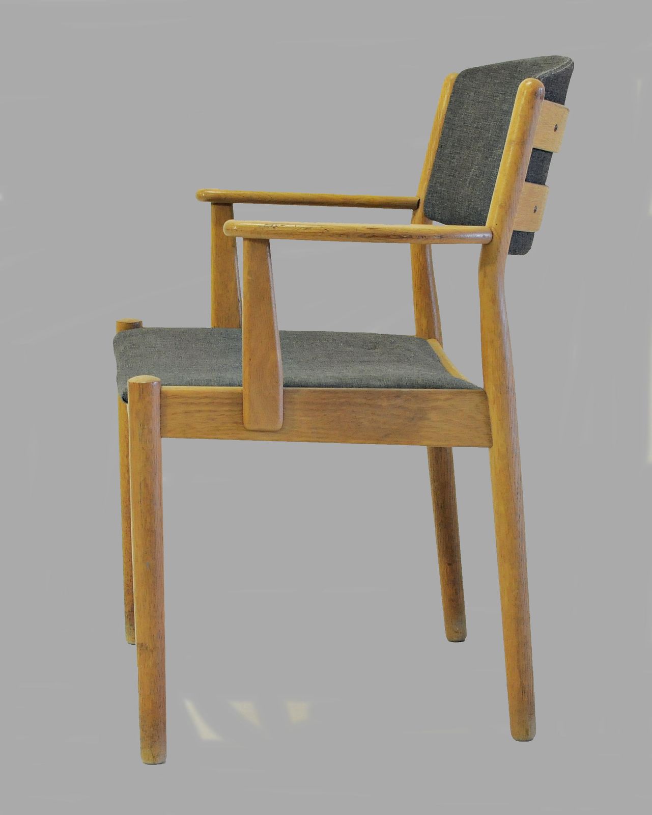 Set Of Two Danish Poul Volther Refinished Armchairs In Oak, Inc. Reupholstery photo furniture