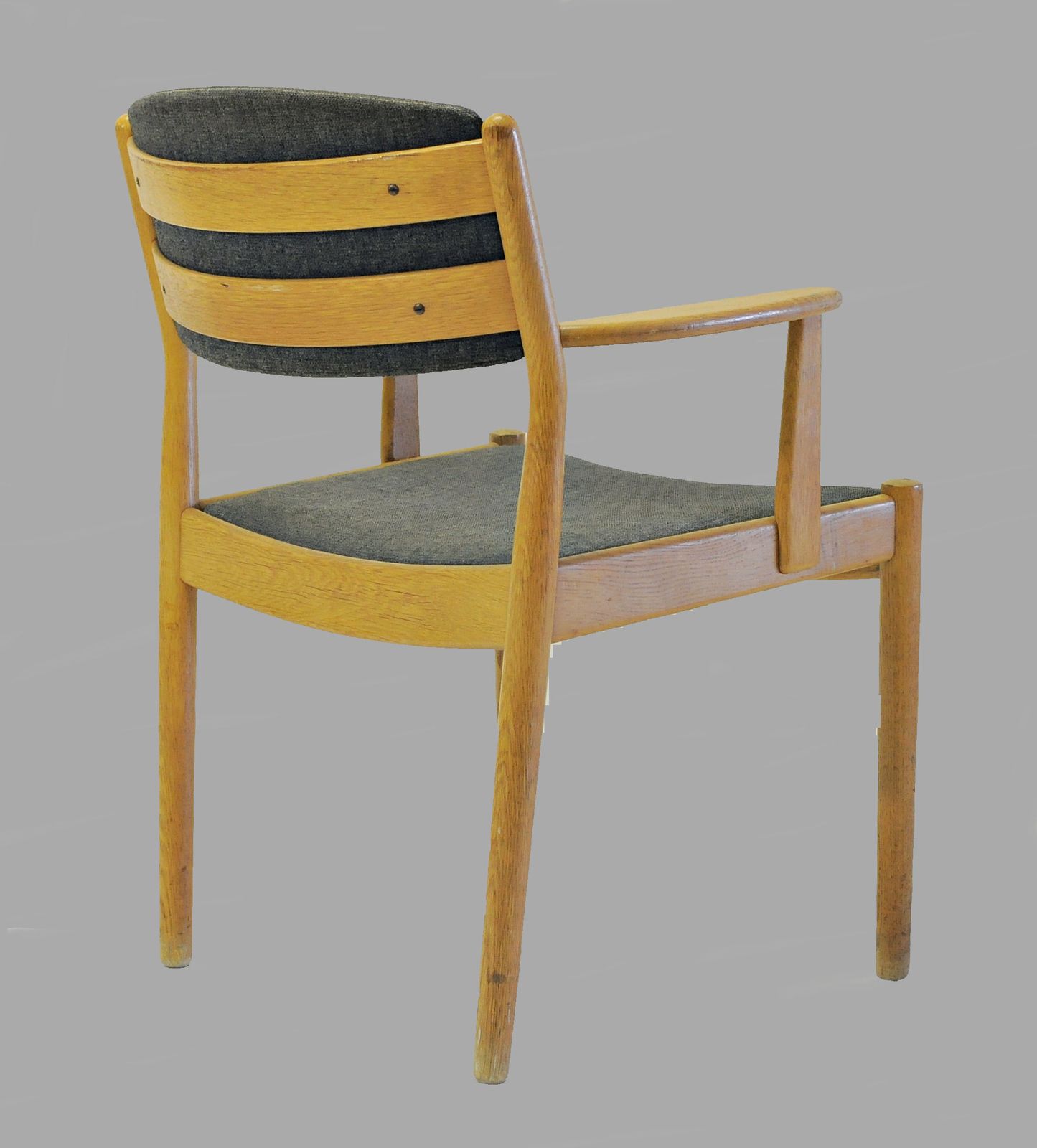 Set Of Two Danish Poul Volther Refinished Armchairs In Oak, Inc. Reupholstery photo for sale