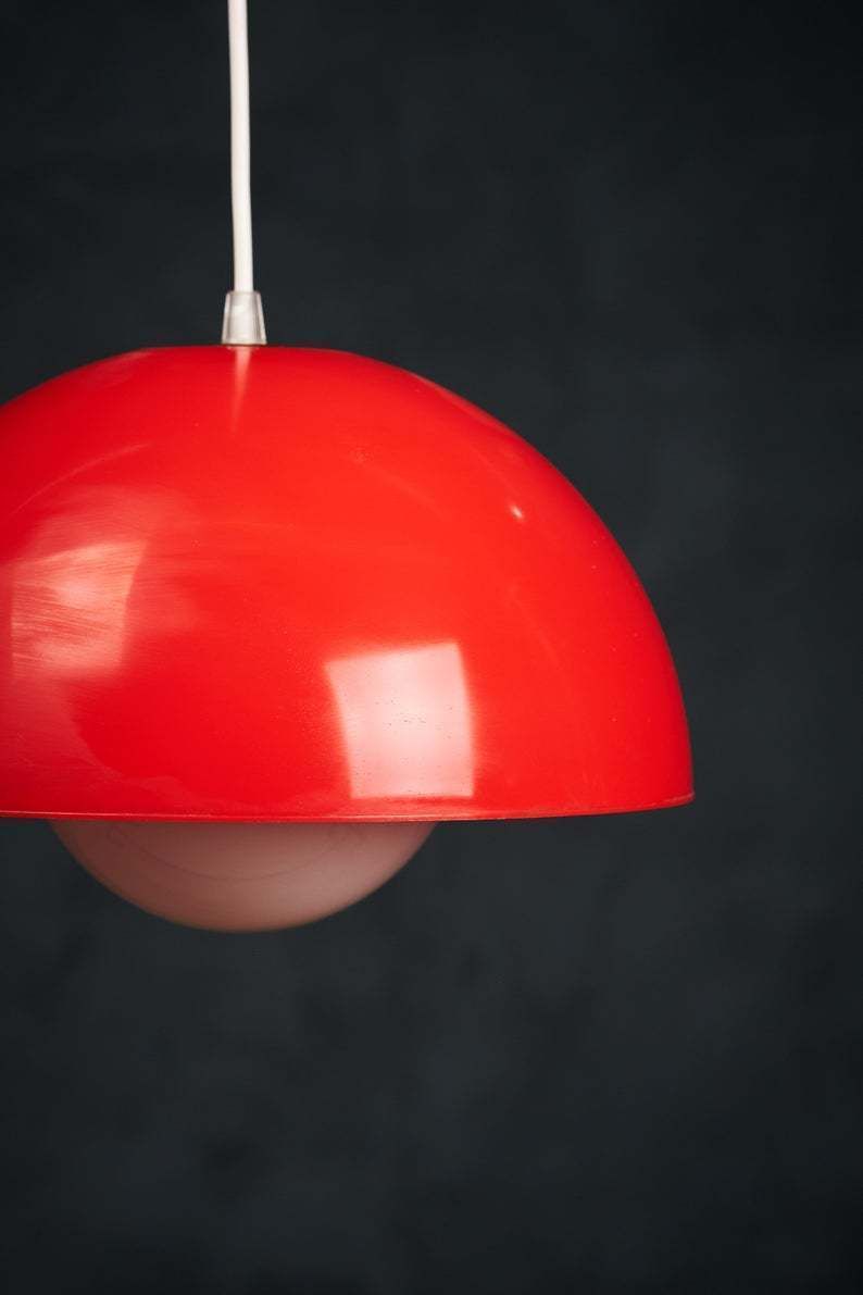 Pendant Lamp Reminiscent Verner Panton, Danish Design, 1960s photo 337.0