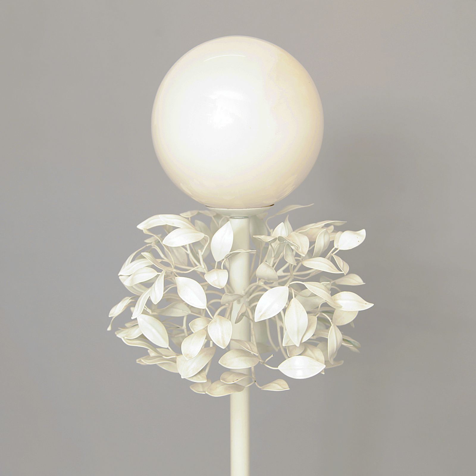 Mid Century Sergio Terzani Enamel Laurel Leaf Italian Floor Lamp photo Lighting