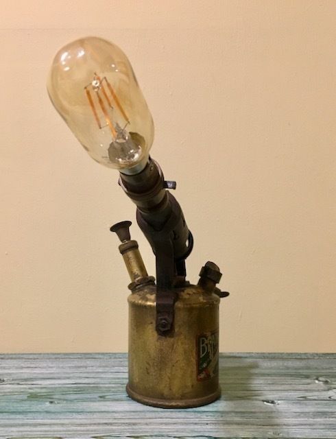 1938 Vintage Bladon Blow Torch Table Light photo for sale