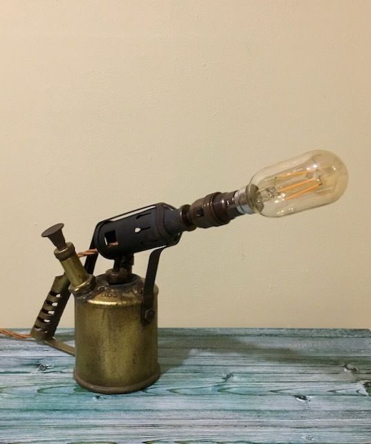 1938 Vintage Bladon Blow Torch Table Light photo Lighting