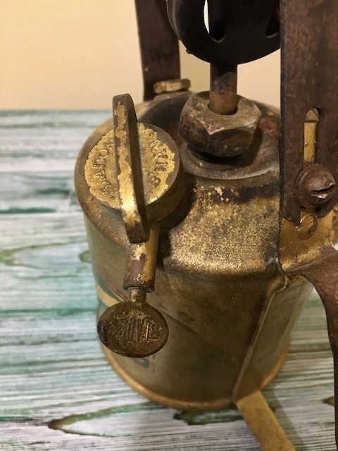 photo furniture 1938 Vintage Bladon Blow Torch Table Light