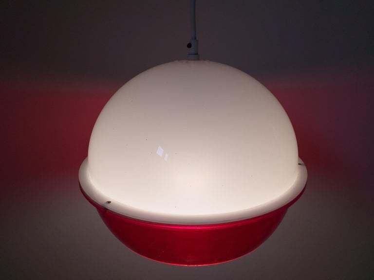 Mid Century Pendant In Style Harvey Guzzini, Space Age, Italy, 1970s. photo vinterior