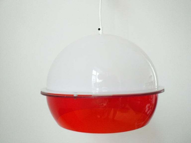 photo for sale Mid Century Pendant In Style Harvey Guzzini, Space Age, Italy, 1970s.