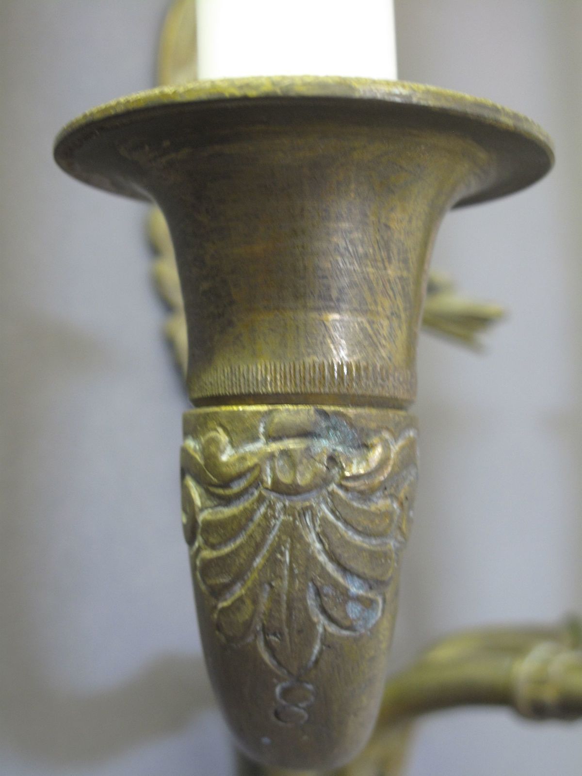 Pair Of Empire Style 3 Arm Wall Lights, Ca 1880 photo Lighting