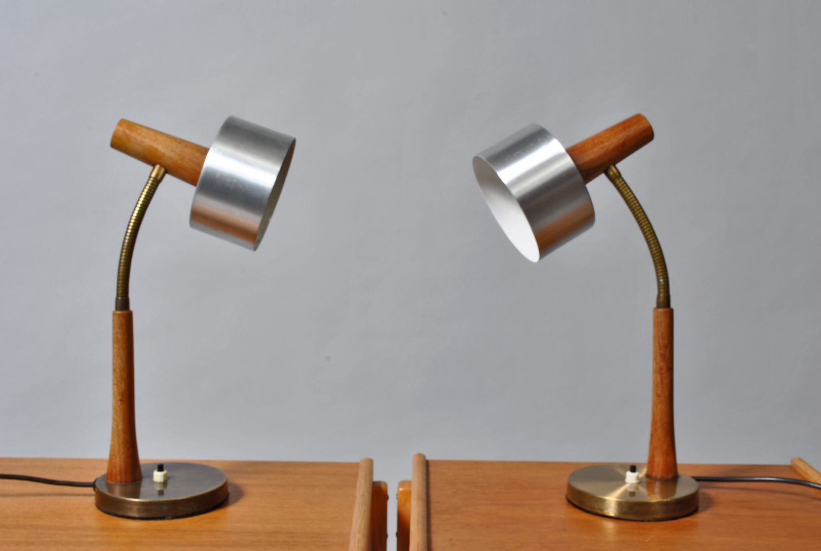 Pair Of Midcentury Danish Desk Lamps In The Style Of Jo Hammerborg For Fog&Morup photo 800.0