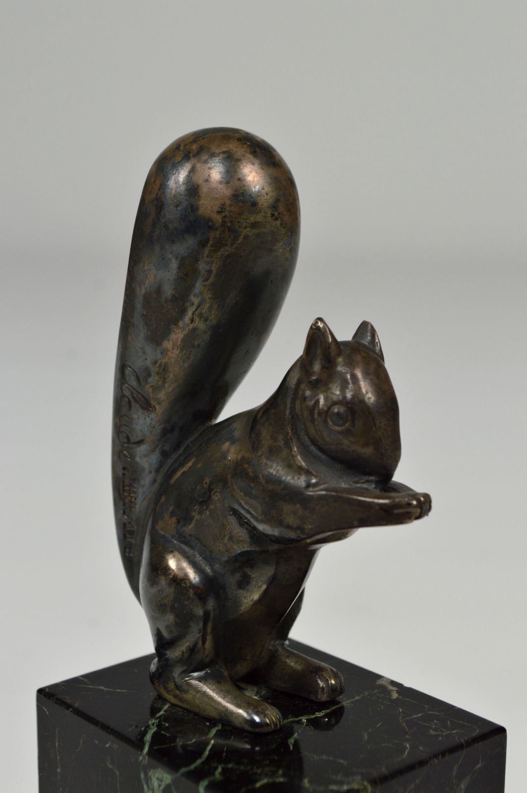 Home Decor Art Deco Squirrels Bookends, Bronze, Marcel Guillemard, France, Circa 1930 photo
