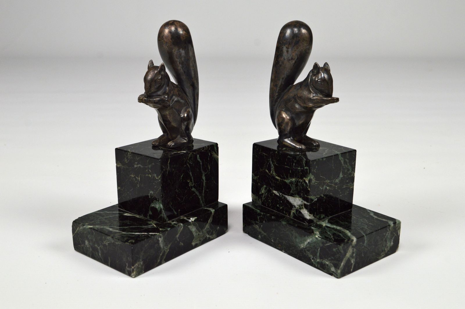 Art Deco Squirrels Bookends, Bronze, Marcel Guillemard, France, Circa 1930 photo Home Decor