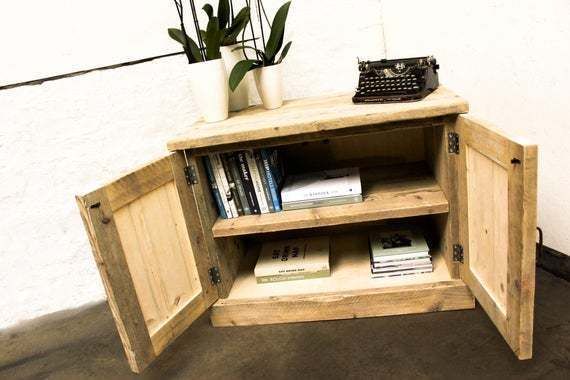 Boadi Reclaimed Scaffolding Board Cupboard With Adjustable Shelf And Vintage Brass Handles   Bespoke Urban Furniture photo vintage