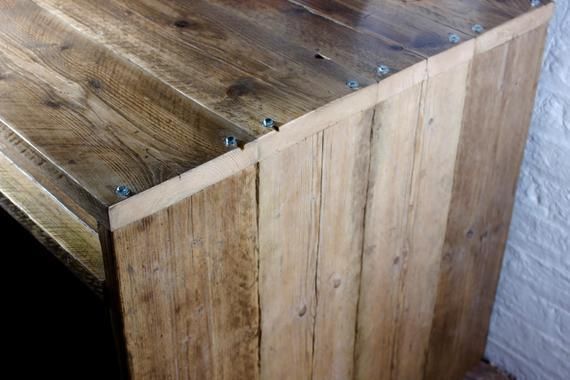 Louise Reclaimed Scaffolding Board And Pipe Industrial Style Desk With Aperture Storage Space Below photo for sale