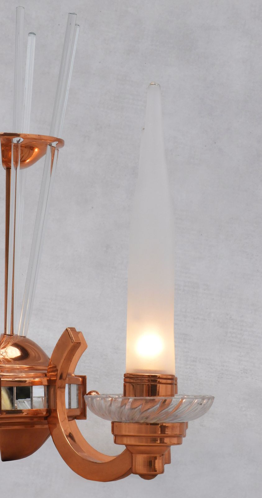 Paar Franse Art Deco Wandlampen, Toegeschreven Aan Petitot photo buy