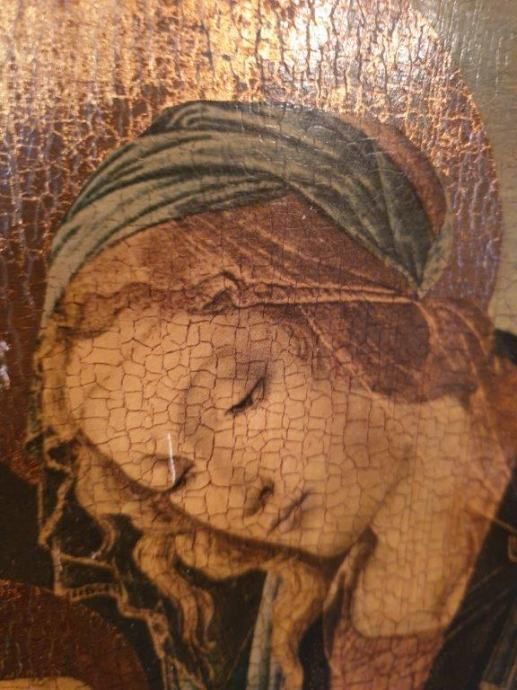 Wooden Fresco With Religious Motifs "Mother With Child" photo Art