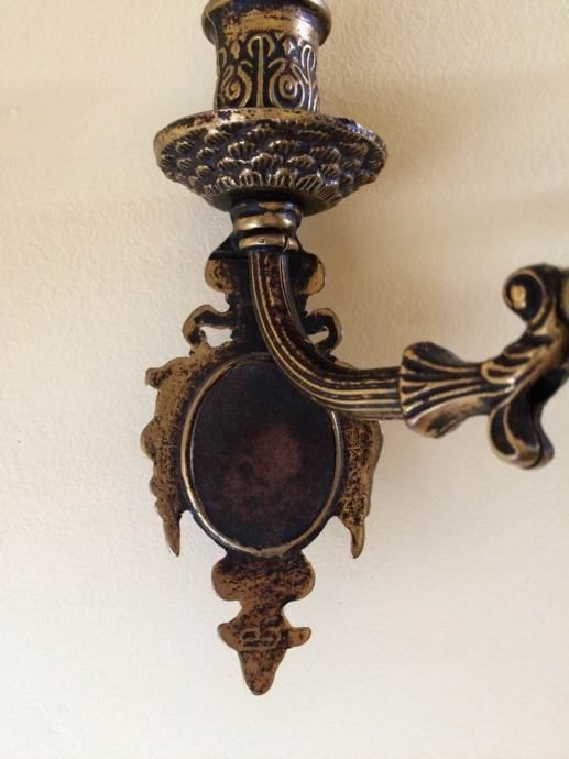 Brass Hand Painted Wall Candle Holders photo 245.0