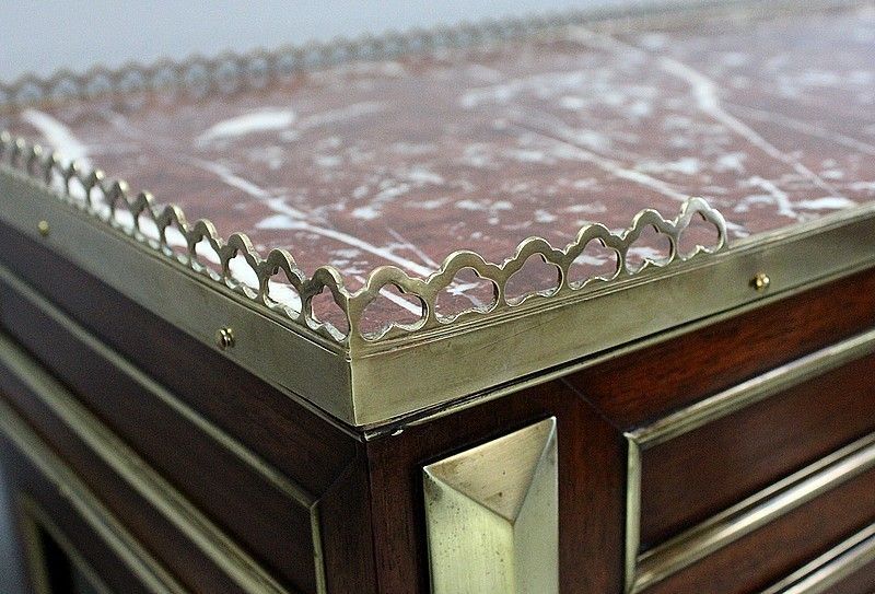 Small Showcase Mahogany Solid And Plated, Louis XVI Style   Late Nineteenth photo vinterior