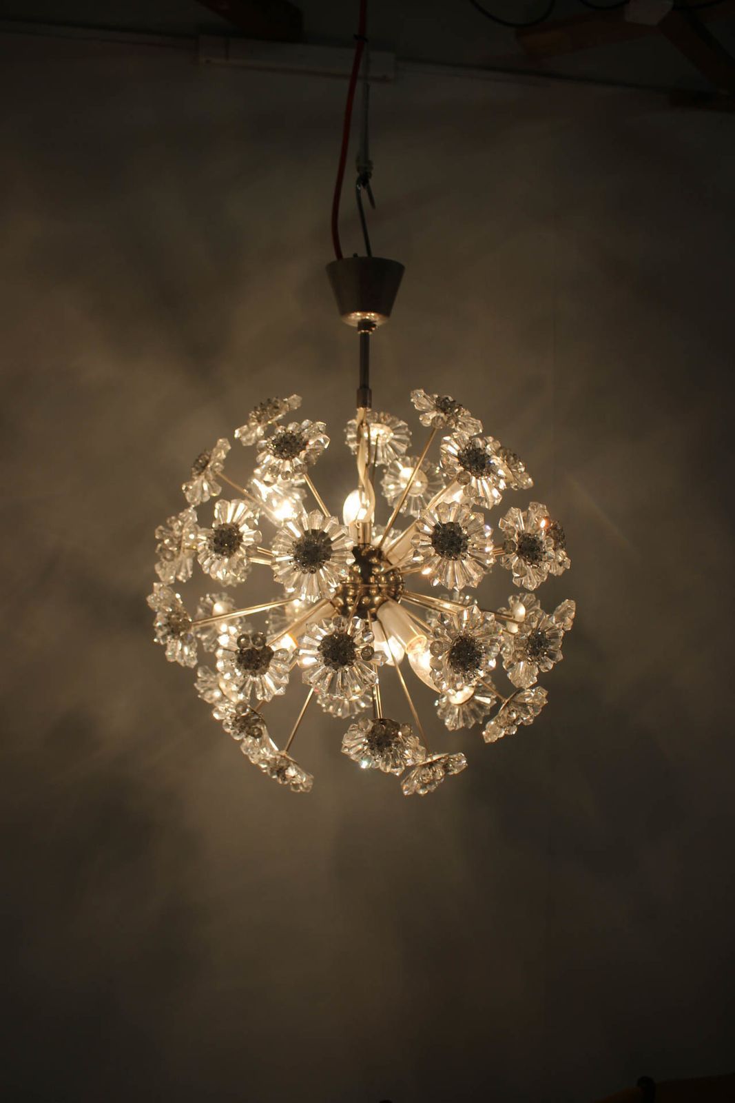 photo for sale Dandelion Chandelier By Preciosa, 1970s