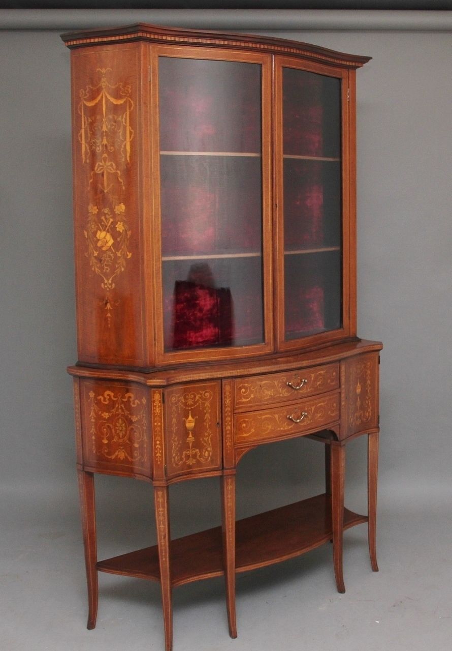 19th Century Inlaid Mahogany Display Cabinet photo buy