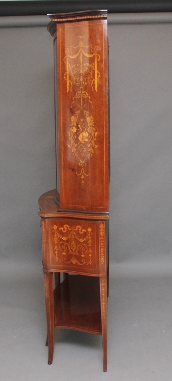 Furniture 19th Century Inlaid Mahogany Display Cabinet photo