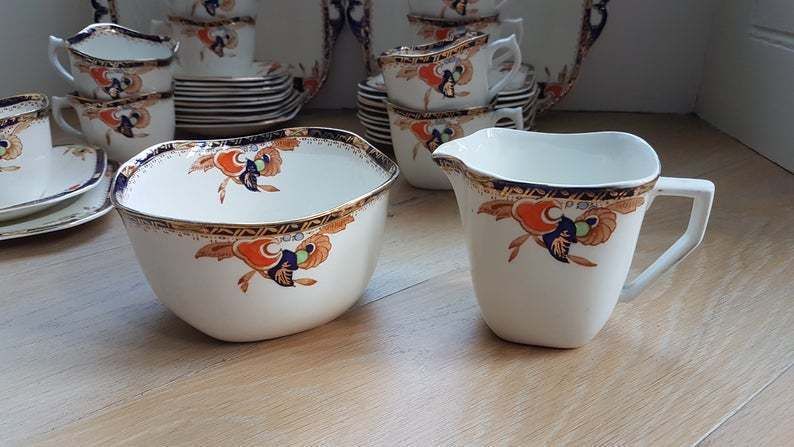 Antique Woods And Sons 'Auckland' Pattern Tea Service 40 Pcs 12 Settings photo vintage