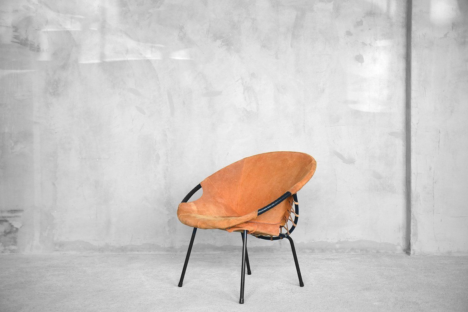photo for sale Mid Century Circle Balloon Chair By Lusch Erzeugnis For Lusch & Co, 1960s