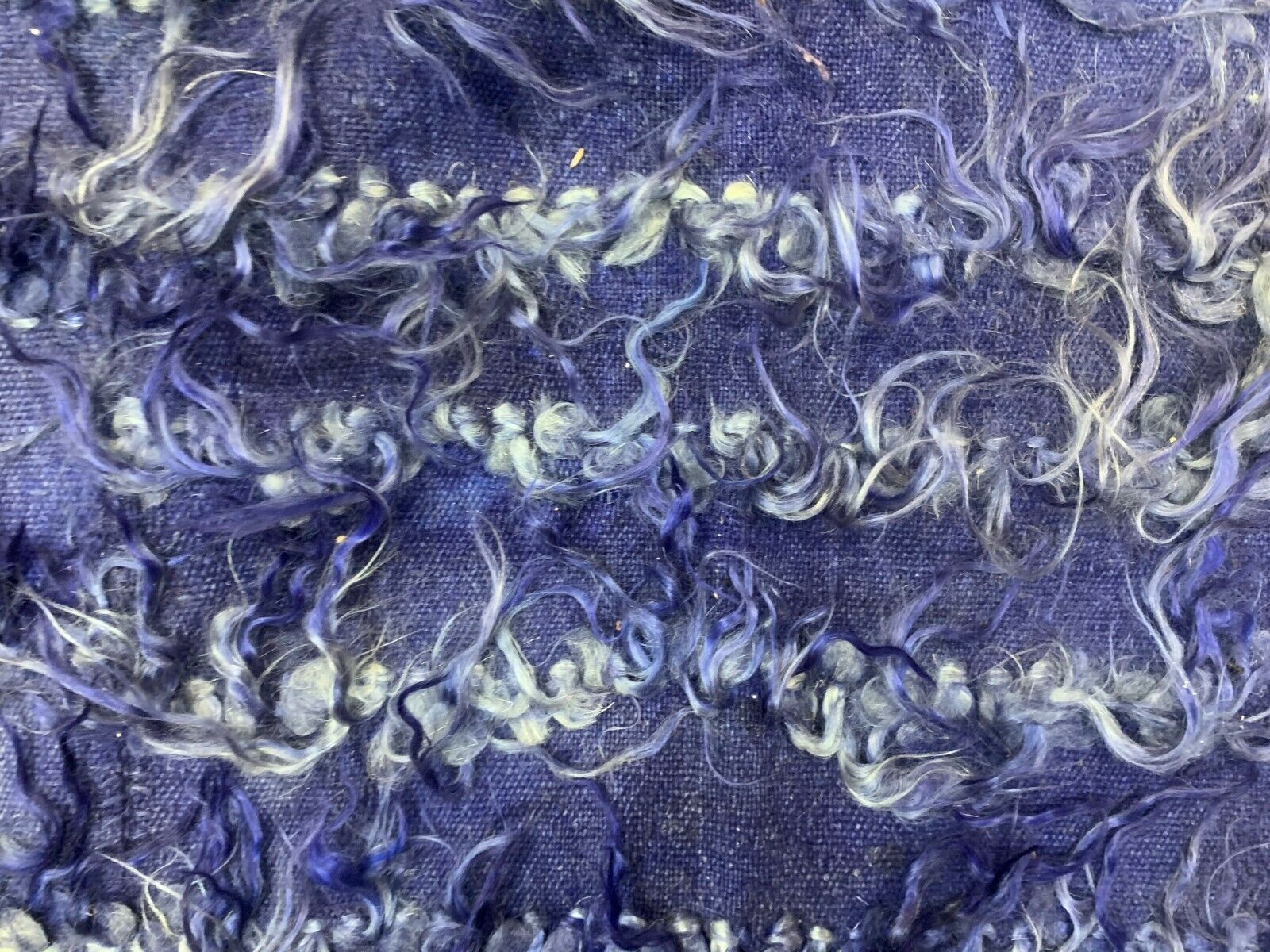 Antique Turkish Shabby Wool Rug 200x125 Cm Blue, Shabby Chic, Shaggy, Shag Pile photo Textiles