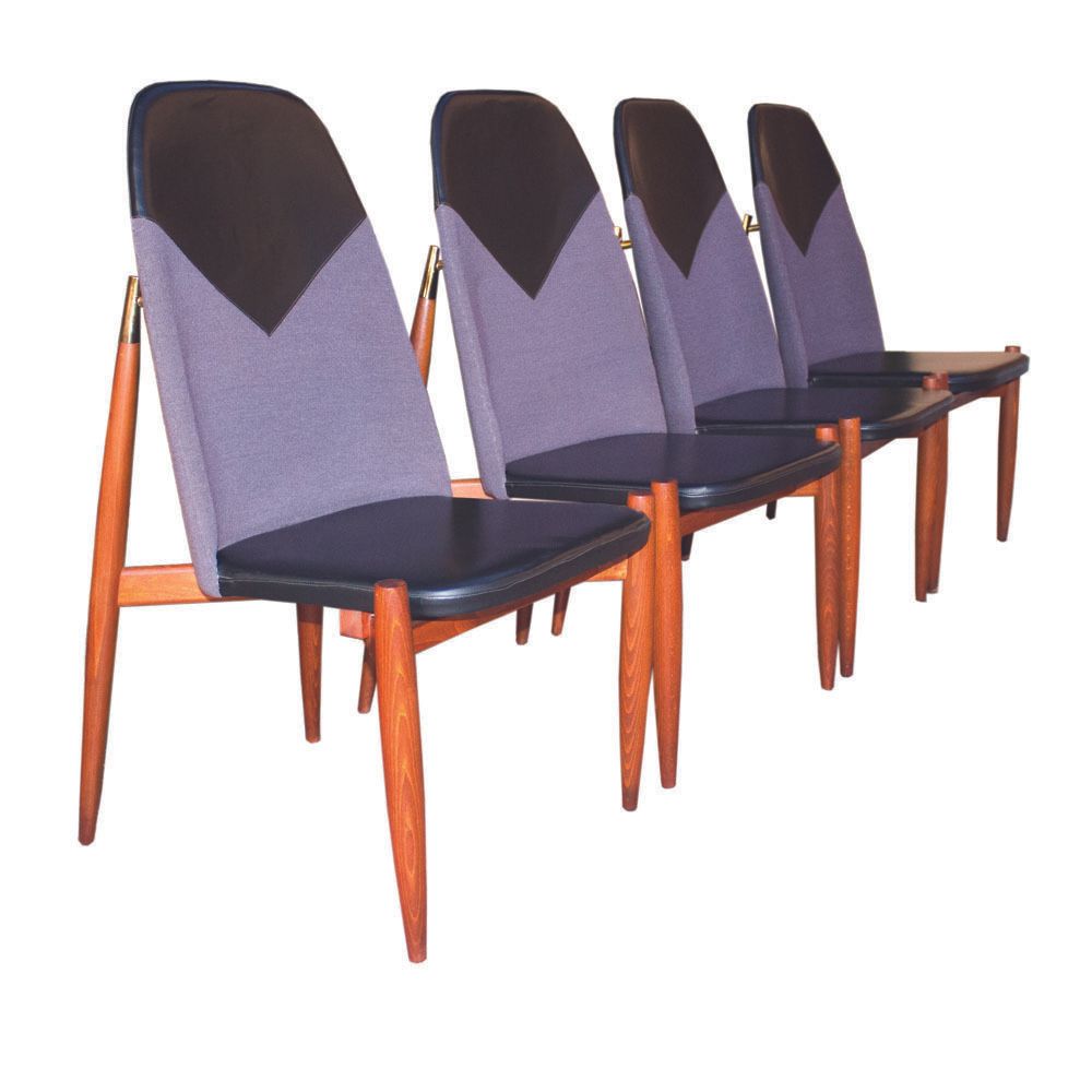 Rare Dining Chairs By Miroslav Navratil, Made In Former Czechoslovakia, 1960s, Set Of 4