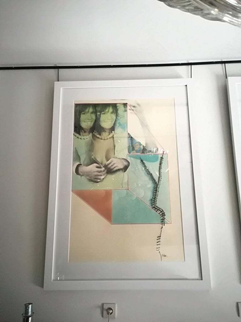 Pop Art Pol Mara Mix Media On Paper, 1974 photo vinterior
