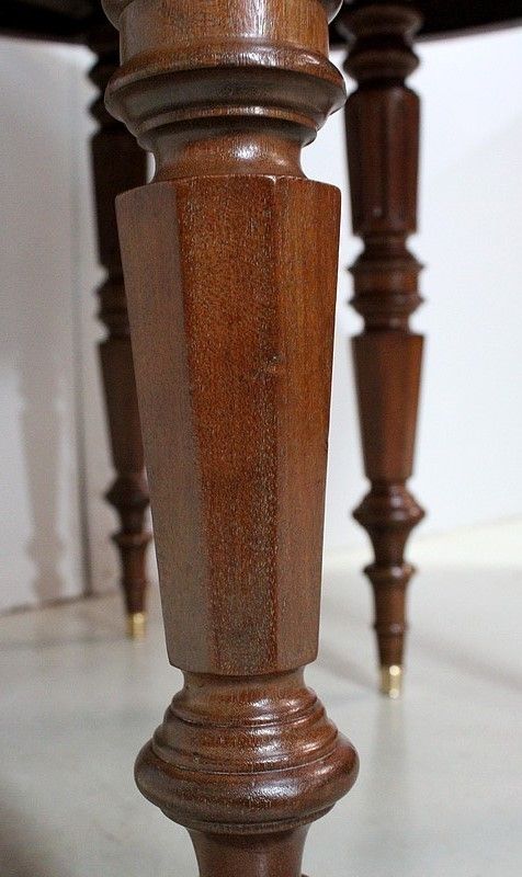 photo for sale Solid Mahogany Oval Table, Louis Philippe Period   Middle Nineteenth