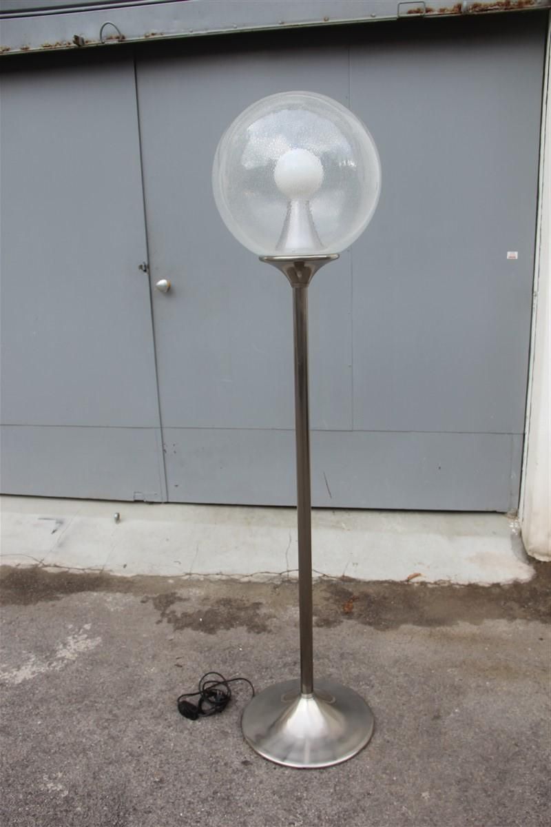 Brushed Steel Carlo Nason For Mazzega Italian Design Pop Art Pulegoso Glass photo for sale