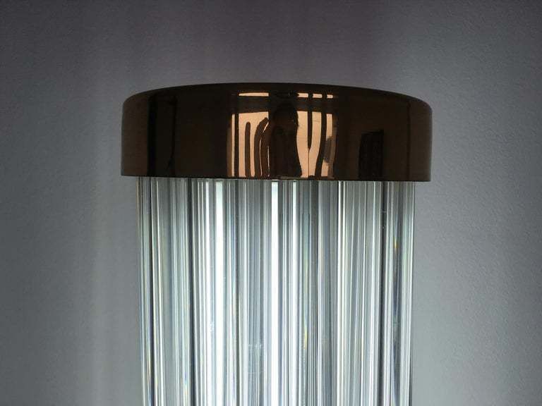 Very Rare Mid Century Glass Brass Floor Lamp Kamenicky Senov/Preciosa   1960s photo vinterior