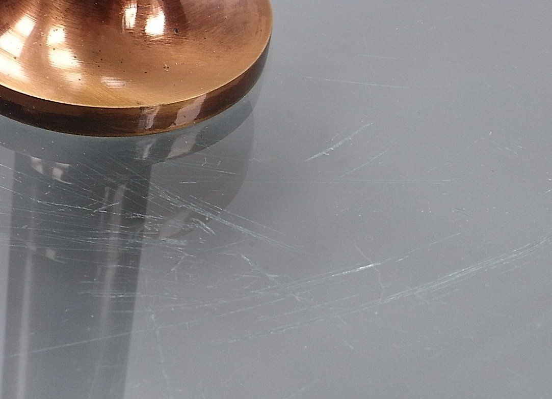 Furniture Glass & Brass Side Tables By Fontana Arte (Attr.) 1960s, Set Of 2 photo