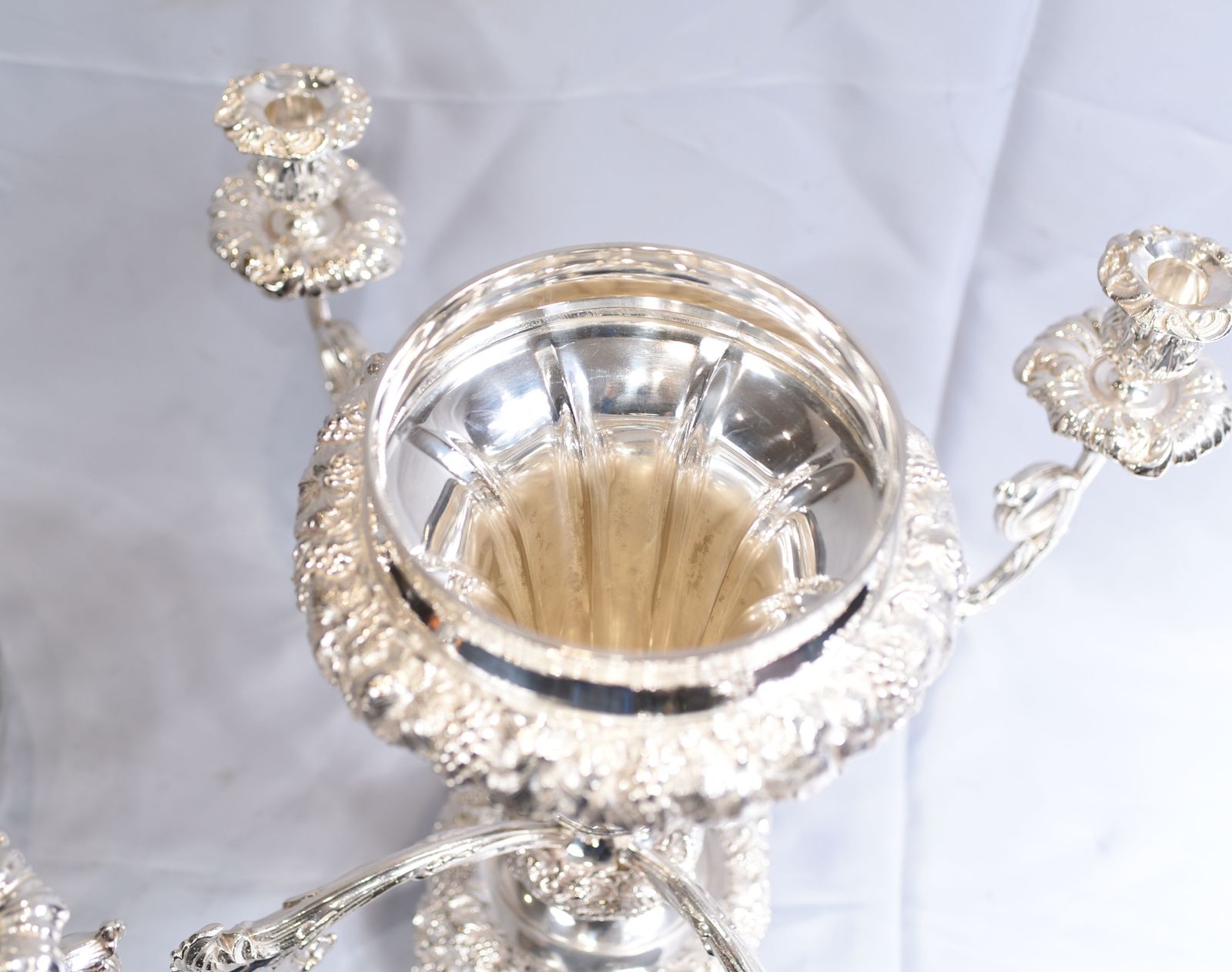 Sheffield Silver Plate Candelabra Centrepiece   Plated English Epergne photo Home Decor