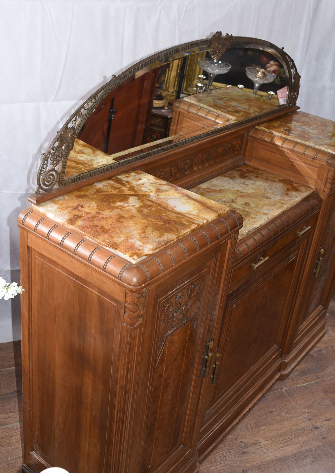 Arts And Craft Cabinet Dresser Server   Antique Walnut Circa 1885 photo furniture