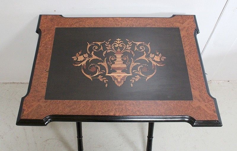 Small Inlaid Folding Table, Napoleon III Period  Xi Xth photo 1962.15