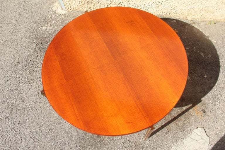 photo for sale Round Ico Parisi Table Coffee Stildomuselezione 1959 Brass Teak Midcentury