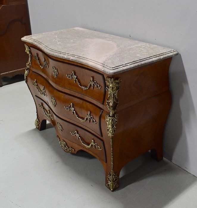 Tombeau Cabinet In Blond Mahogany, Regency Style, Mid 20th Century photo for sale