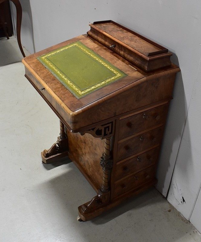 Small Davenport Walnut Desk, England, Victorian Period   19th Century photo furniture