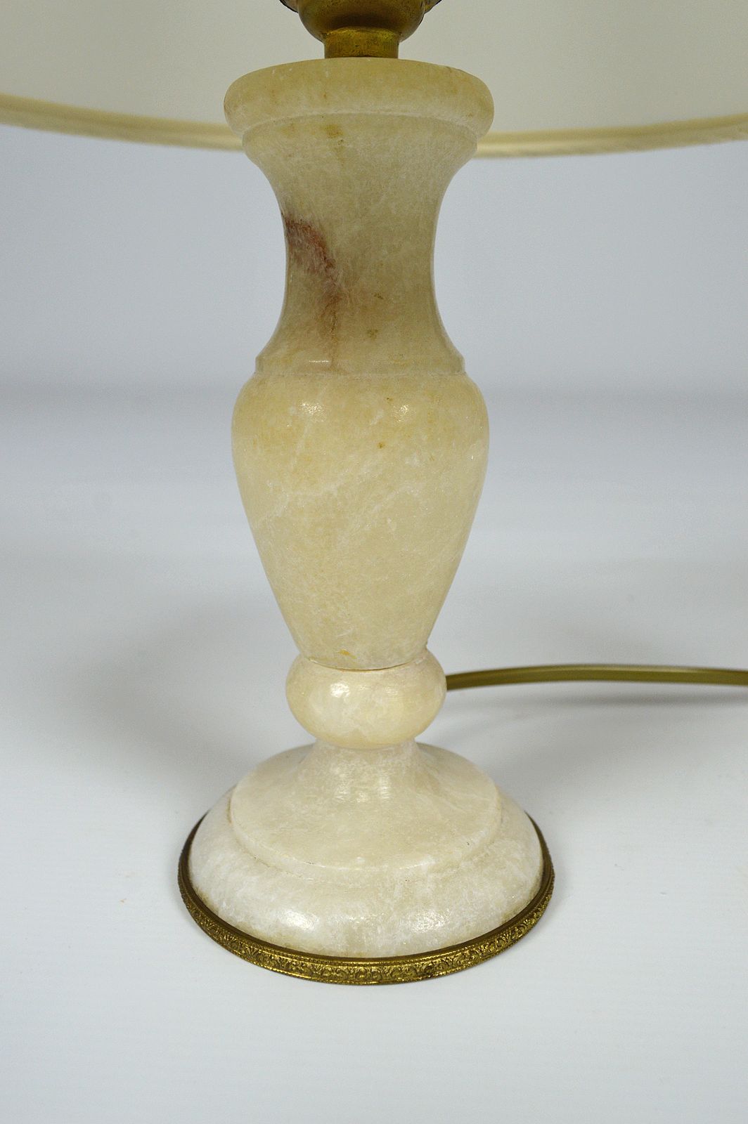 Small Neoclassical Revival White Marble Table Lamp, Italy, Circa 1920 photo vinterior