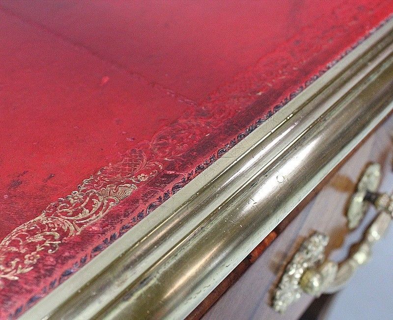 Ceremonial Office In Rosewood Veneer, Louis XV Style   Xi Xth photo vintage