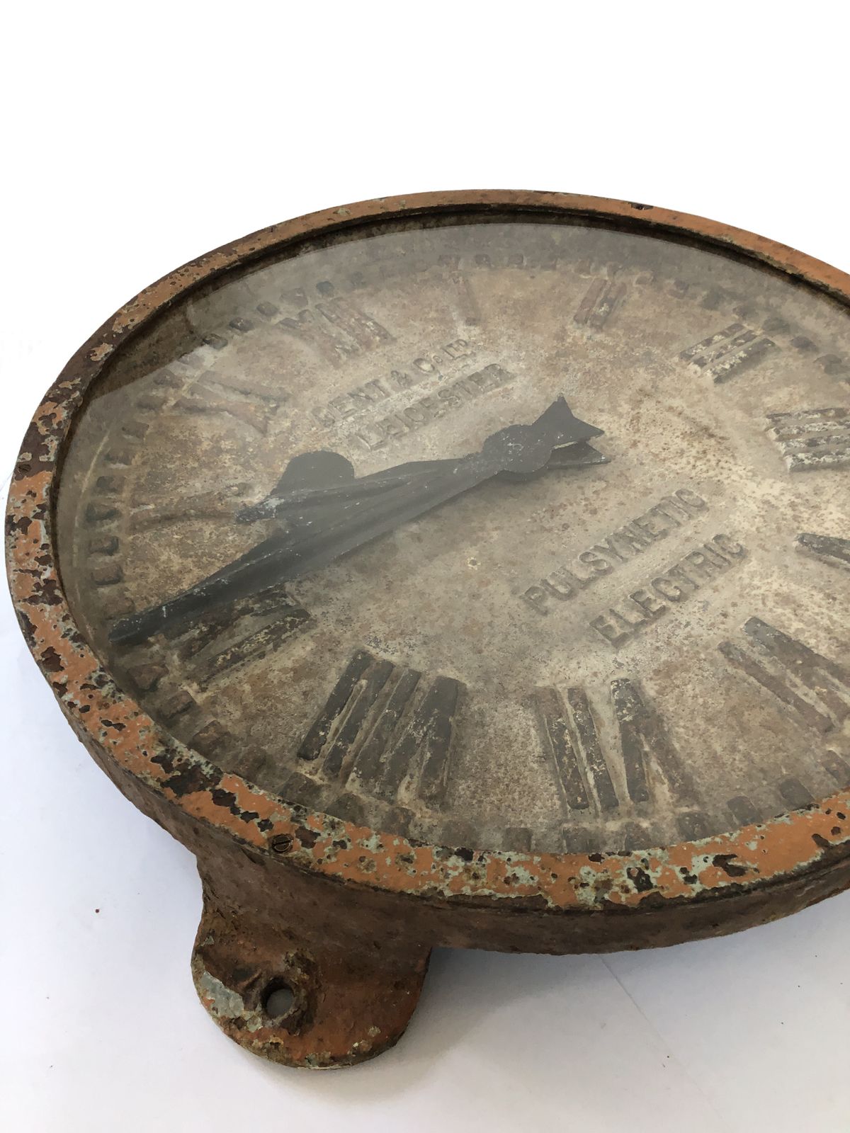 Large Cast Iron Gents Gent Of Leicester Railway Station Industrial Factory Clock photo furniture
