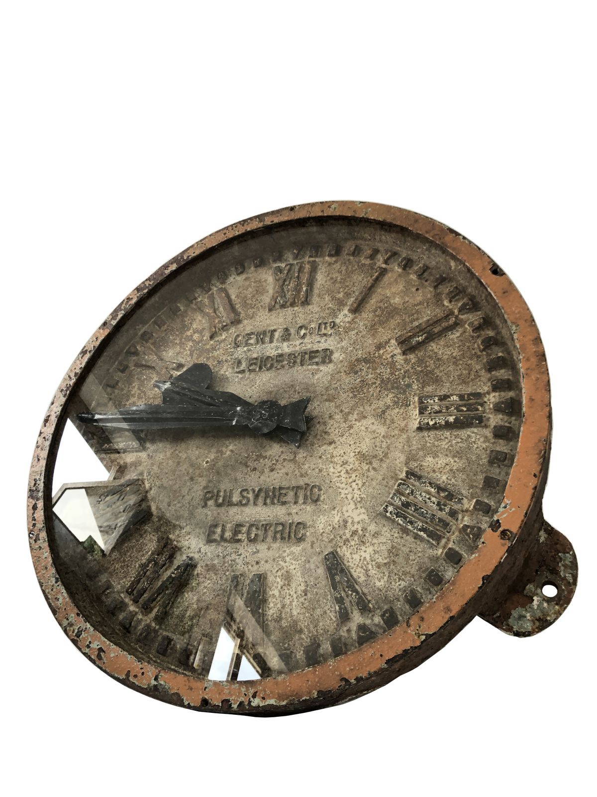 Large Cast Iron Gents Gent Of Leicester Railway Station Industrial Factory Clock photo Home Decor