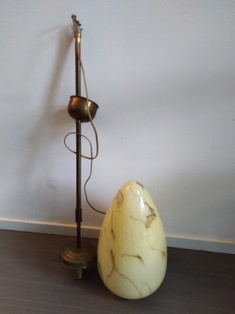 Large Glass Hang Lamp.
