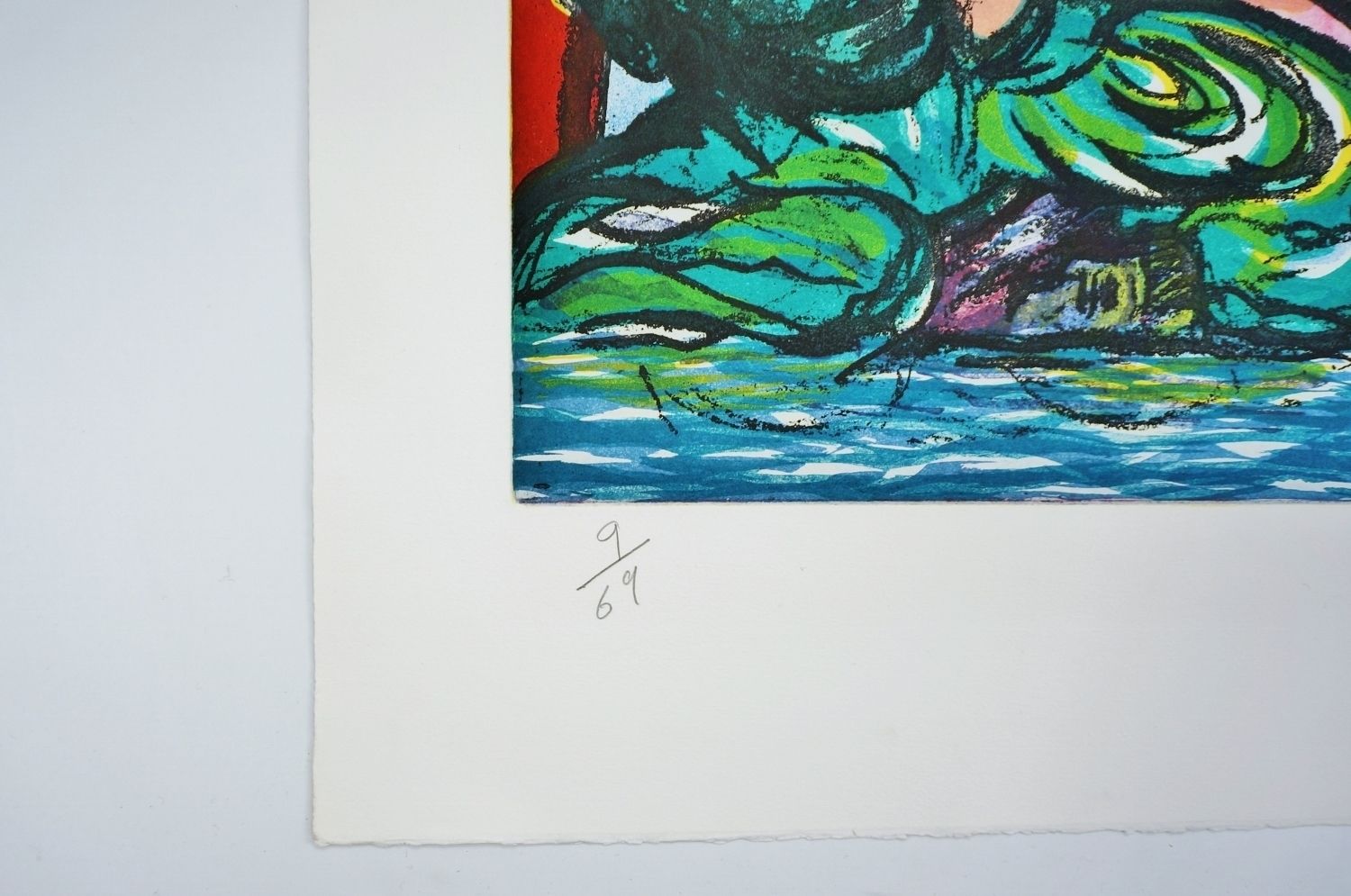 Malcolm Morley Limited Edition Signed Print Trojan Calvacade From The Odysseys Of Enoch Suite, 1986 American, Unframed photo Art